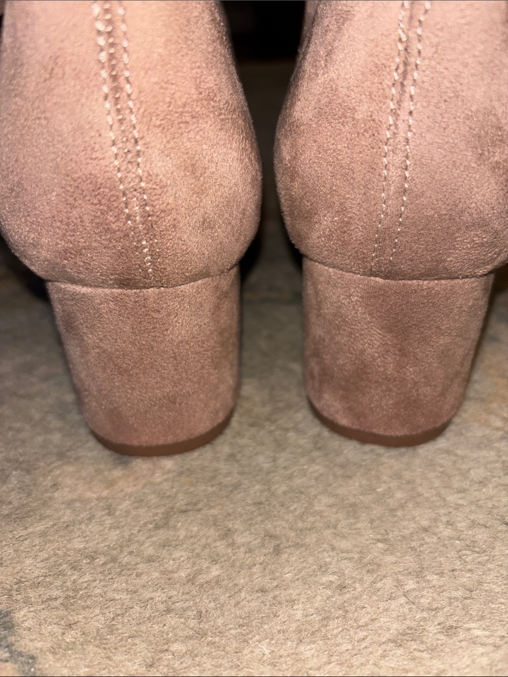 Lulu's Pointed-Toe Mid-Calf Suede Boots in Nude - only tried on - Picture 4 of 5